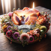 Bulldog Dog Urn - Angelic Splendor Urn for Dog Ashes