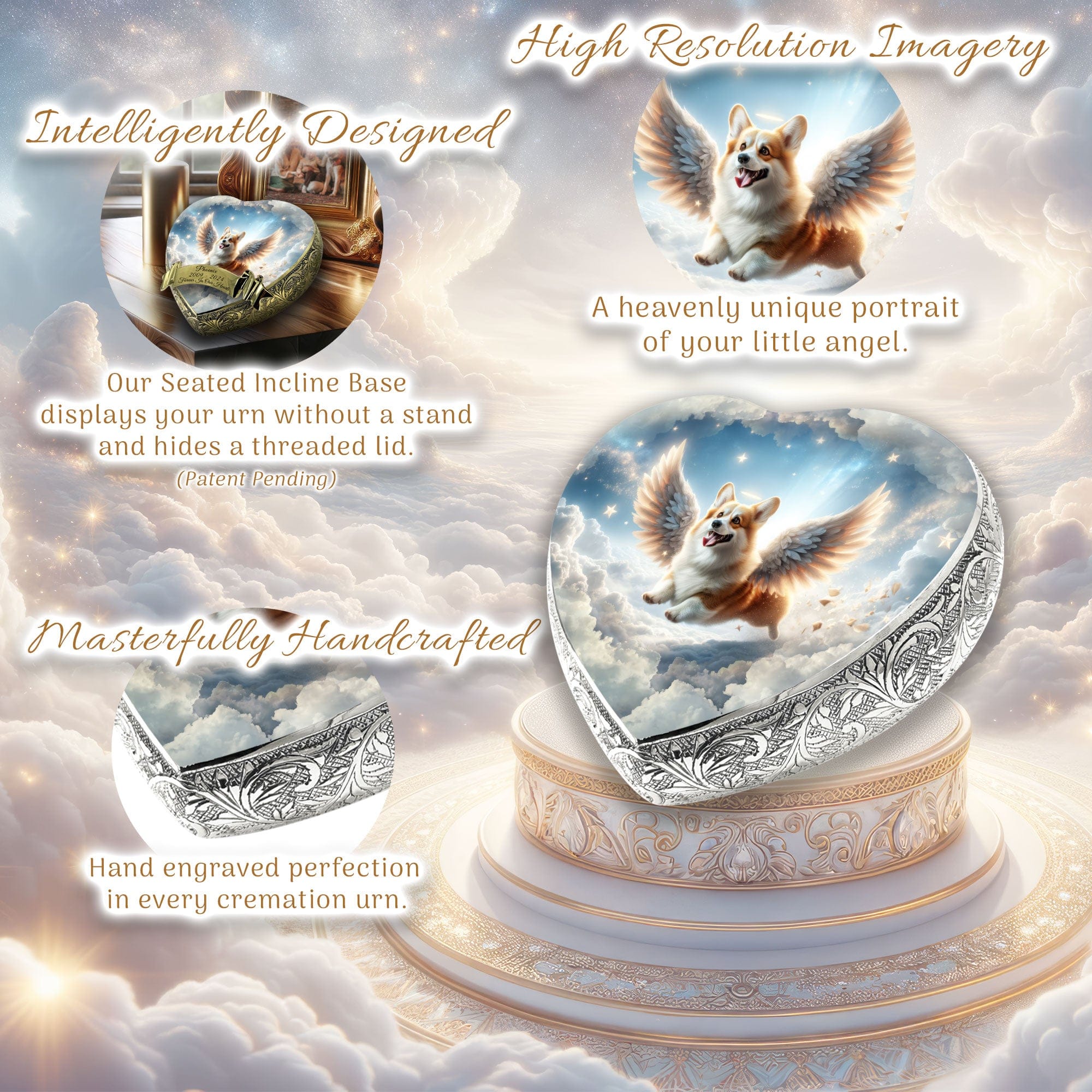 Corgi - Heavenly Serenity Dog Urn