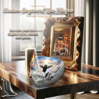 Dark Mini Poodle Dog Urn - Rainbow Bridge Urn for Dog Ashes