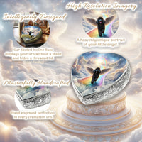 Dark Mini Poodle Dog Urn - Rainbow Bridge Urn for Dog Ashes