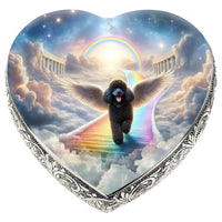 Dark Mini Poodle Dog Urn - Rainbow Bridge Urn for Dog Ashes