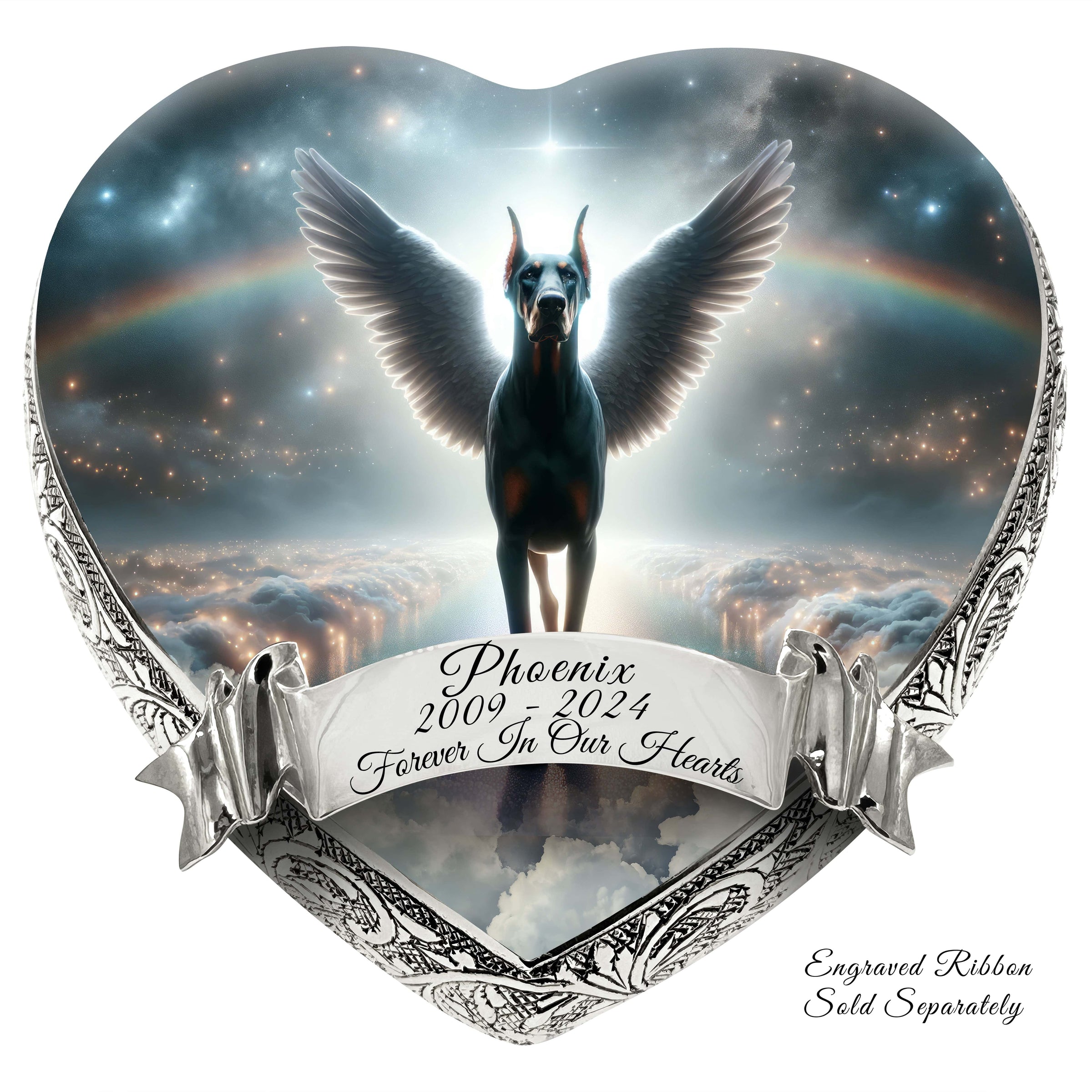 Doberman Pinscher - Rainbow Bridge Dog Urn