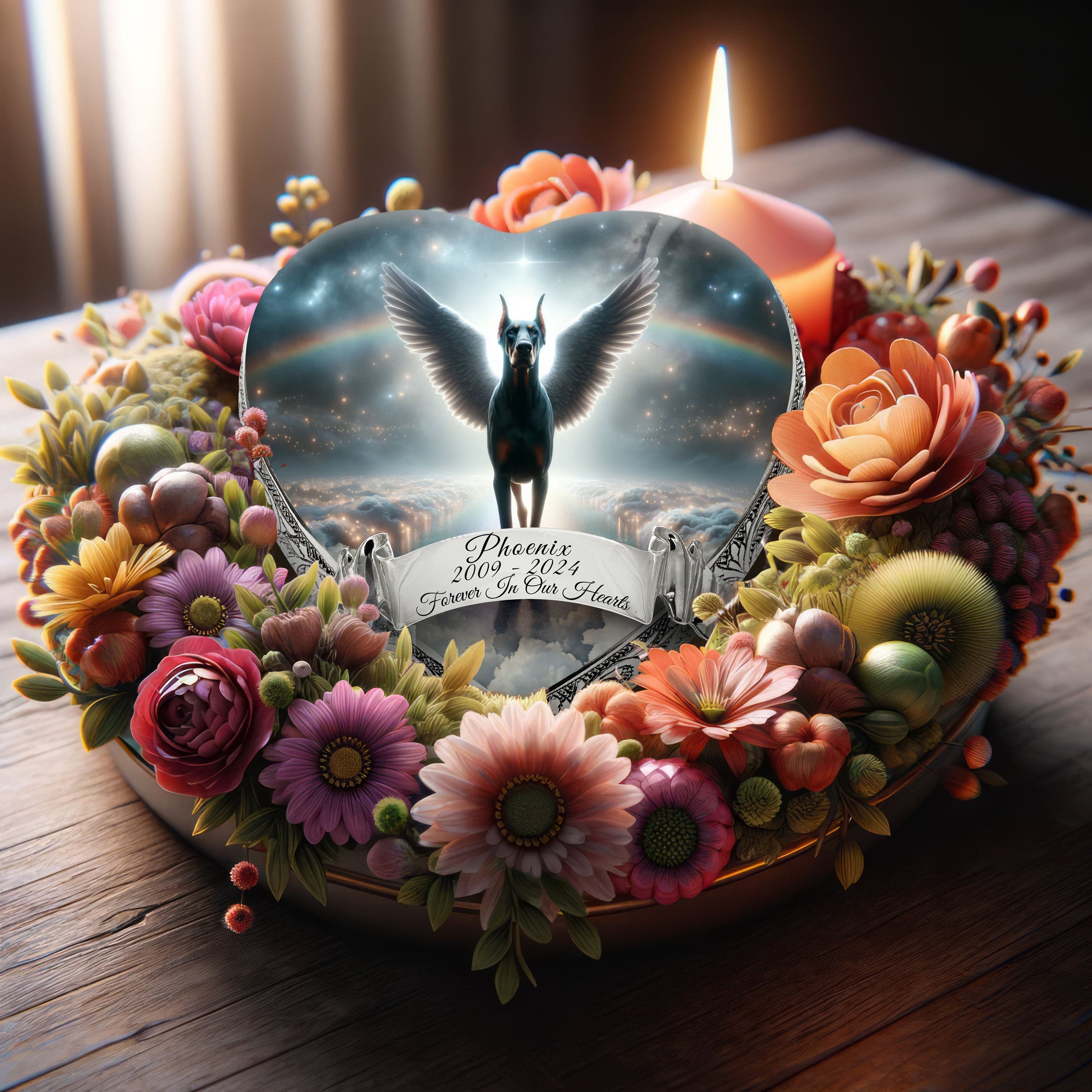 Doberman Pinscher - Rainbow Bridge Dog Urn