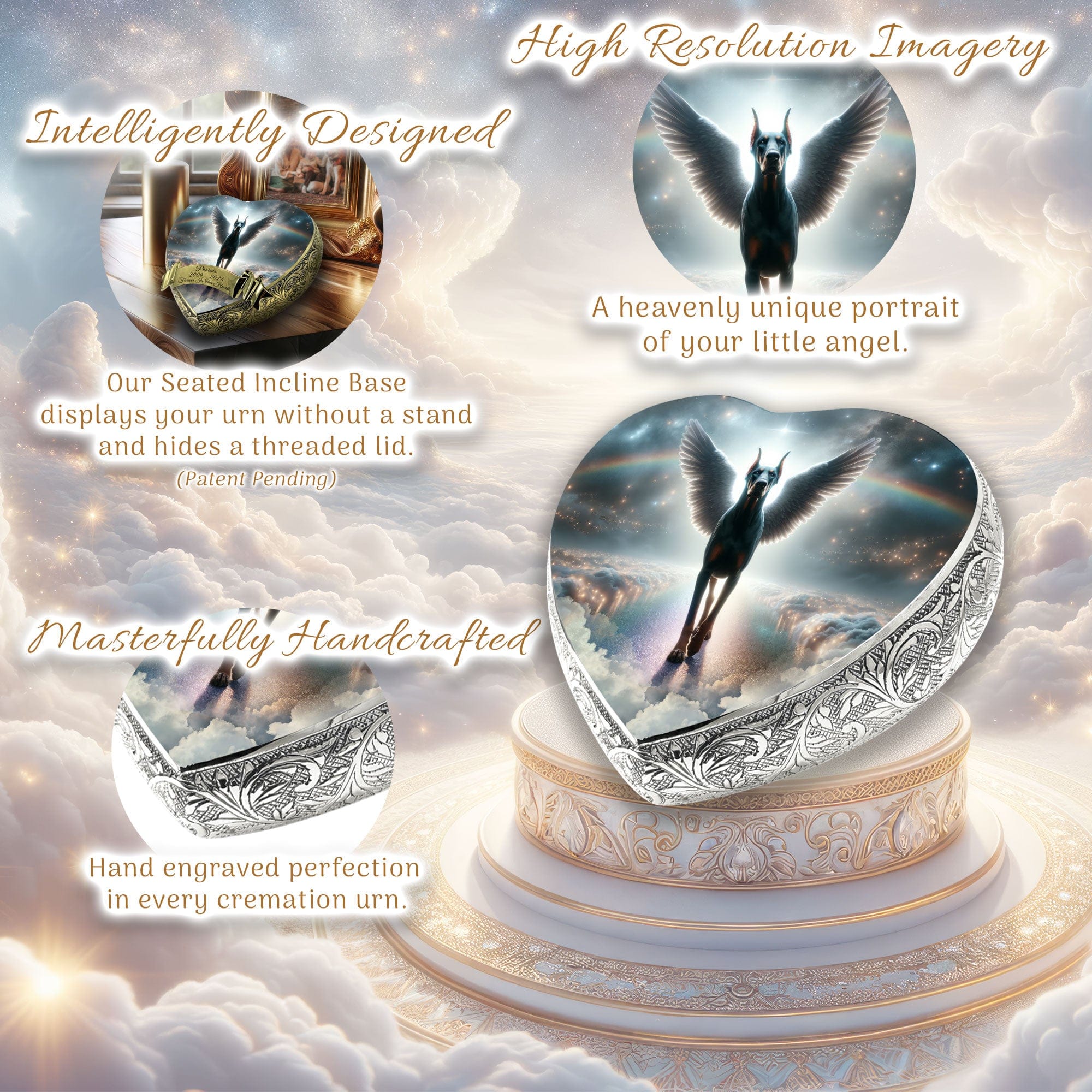 Doberman Pinscher - Rainbow Bridge Dog Urn