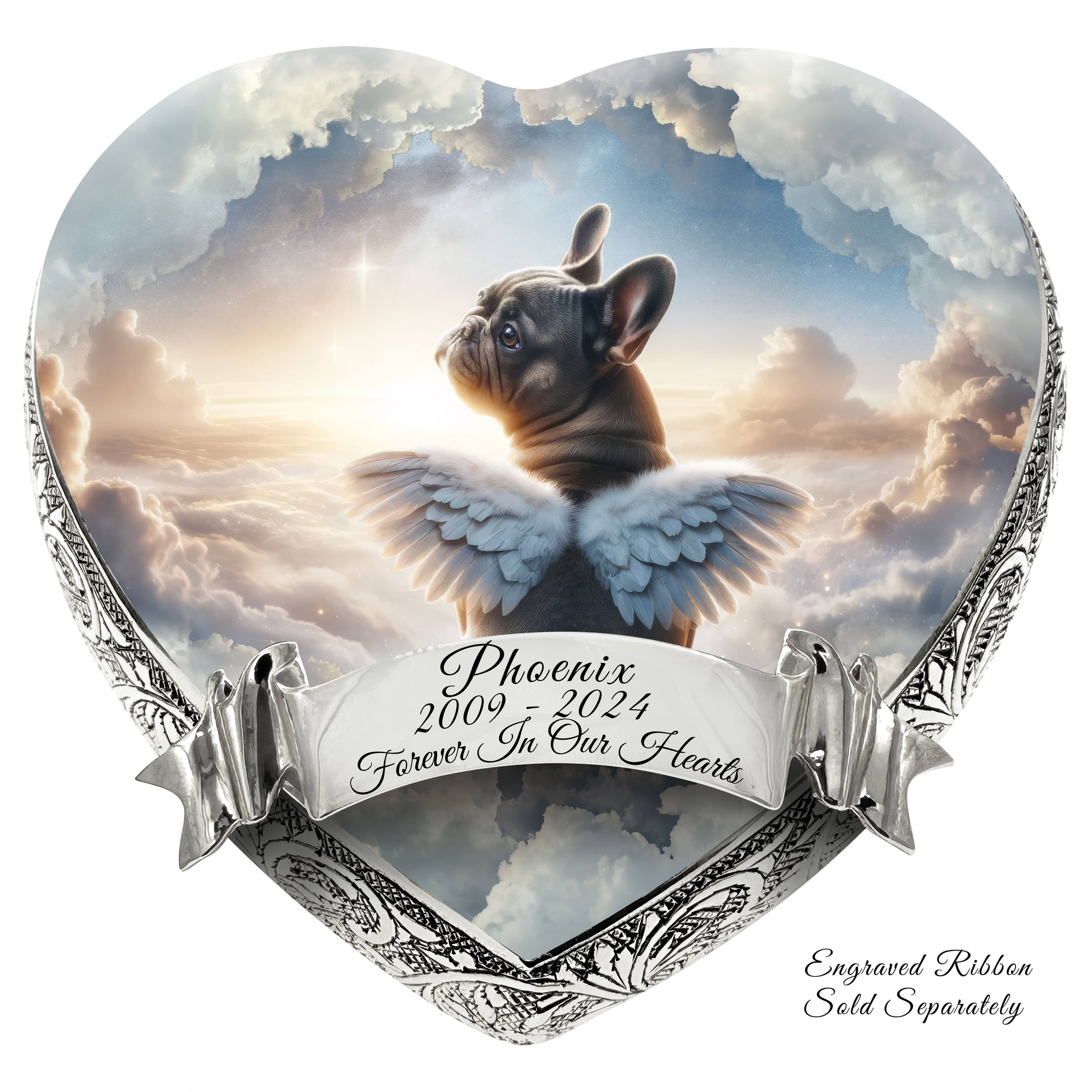French Bulldog Dog Urn - Celestine Serenity Urn for Dog Ashes