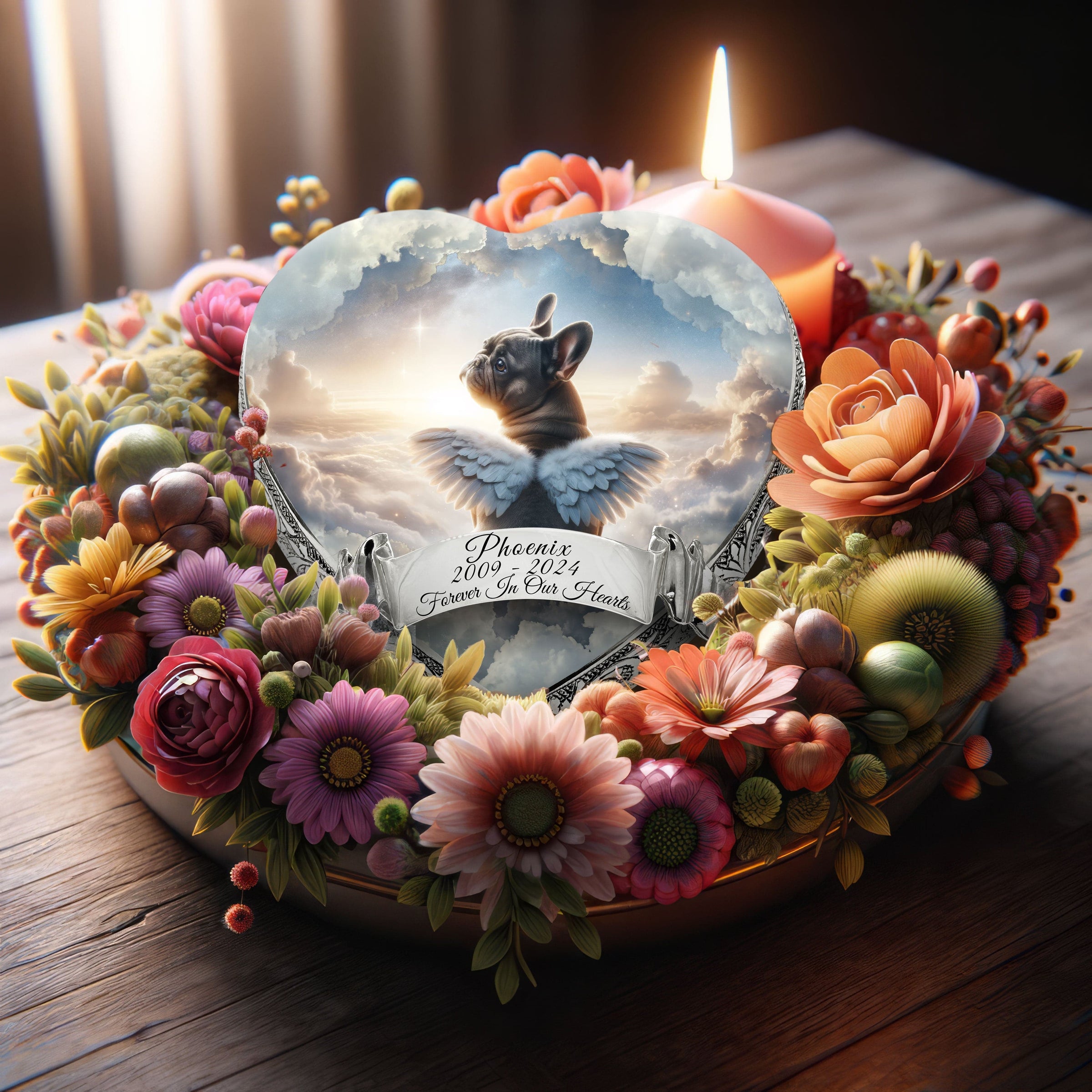 French Bulldog Dog Urn - Celestine Serenity Urn for Dog Ashes