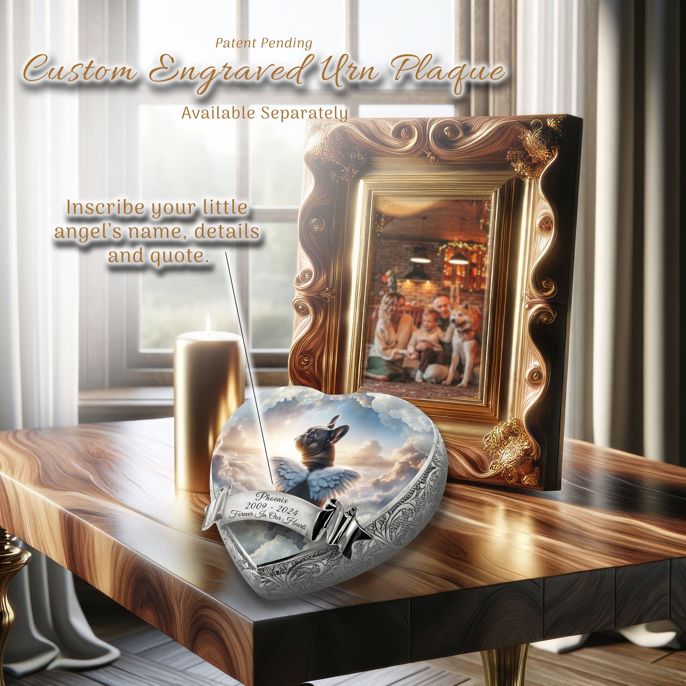 French Bulldog Dog Urn - Celestine Serenity Urn for Dog Ashes