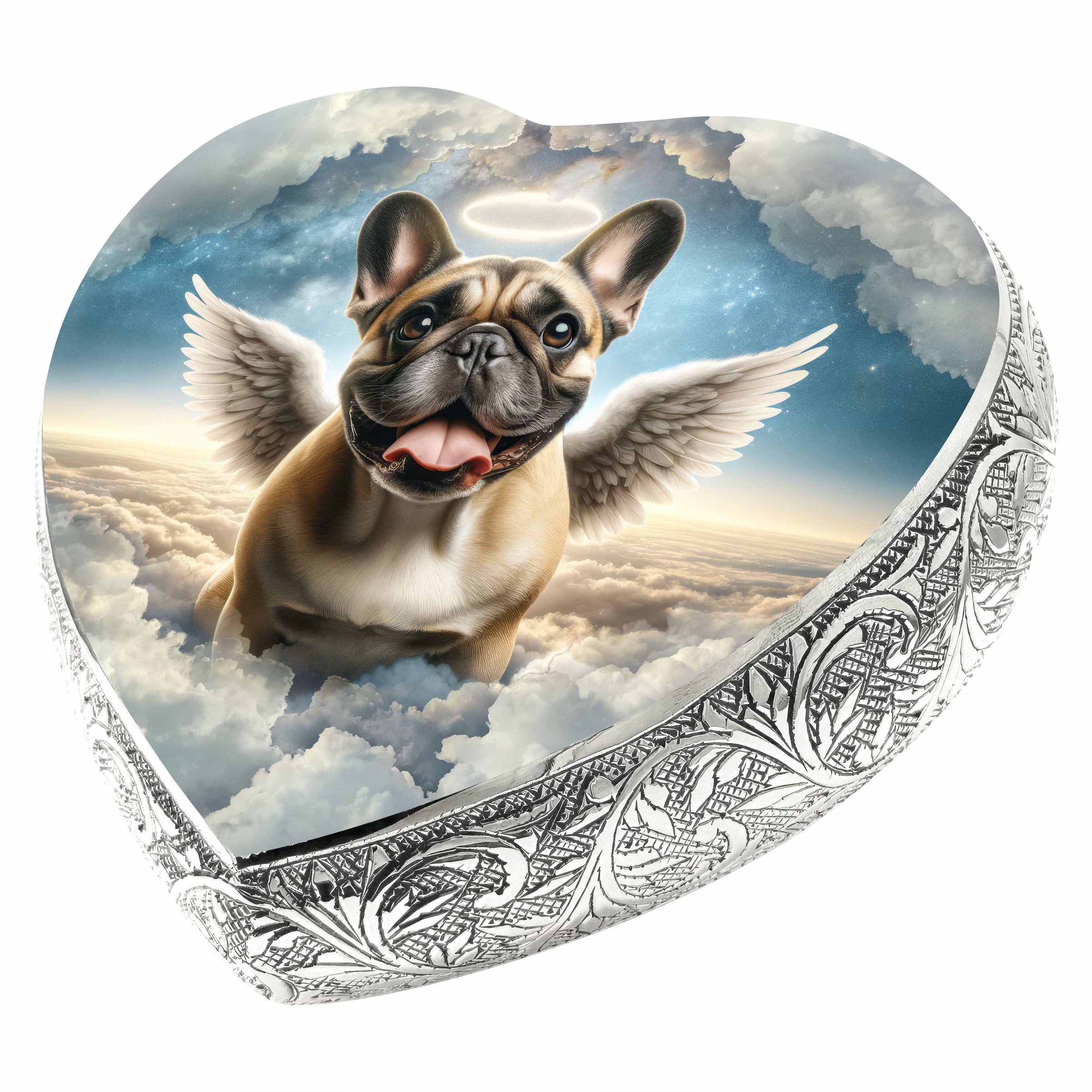 French Bulldog Dog Urn - Cherubic Charm Urn for Dog Ashes