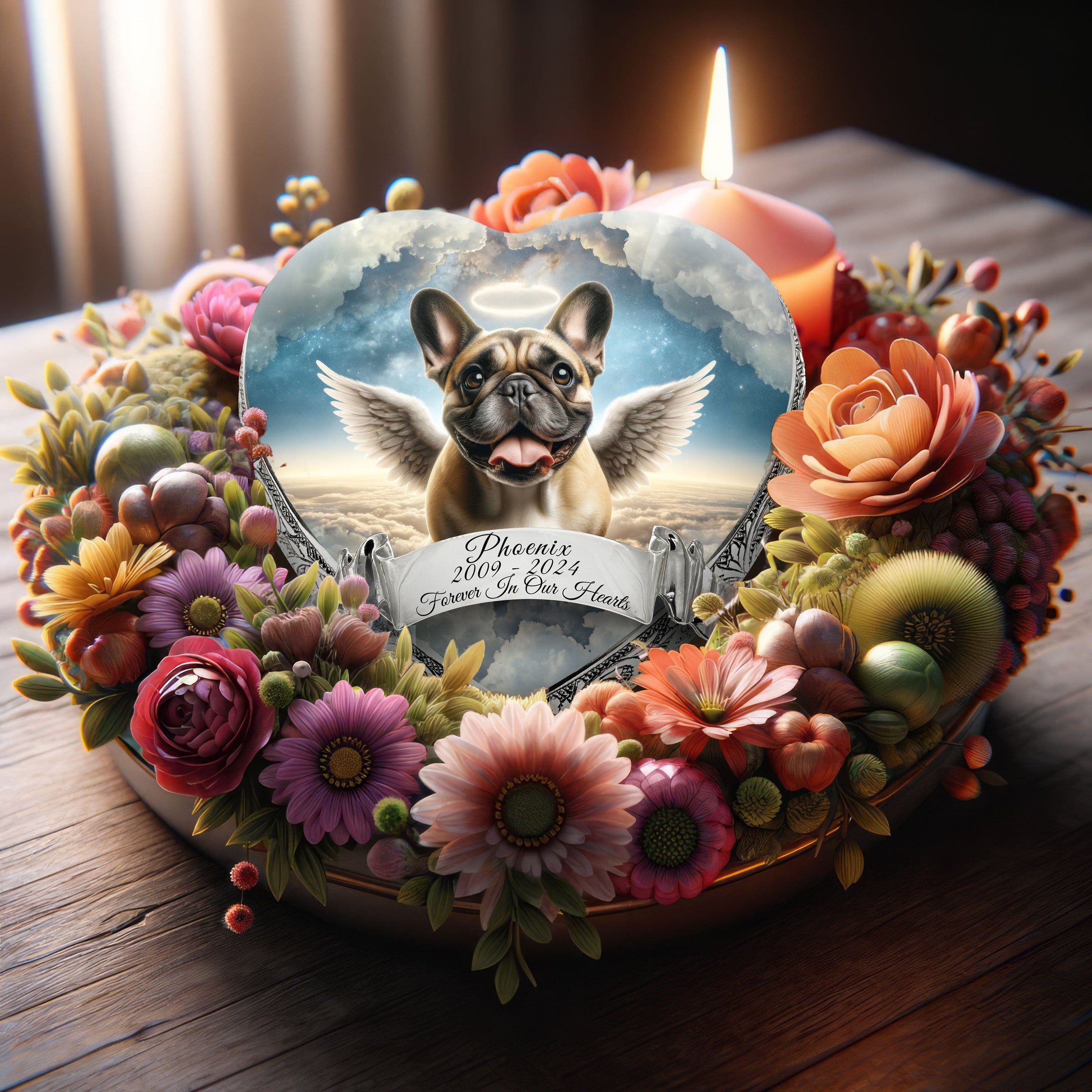 French Bulldog Dog Urn - Cherubic Charm Urn for Dog Ashes