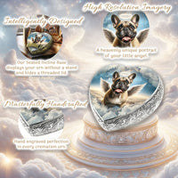 French Bulldog Dog Urn - Cherubic Charm Urn for Dog Ashes