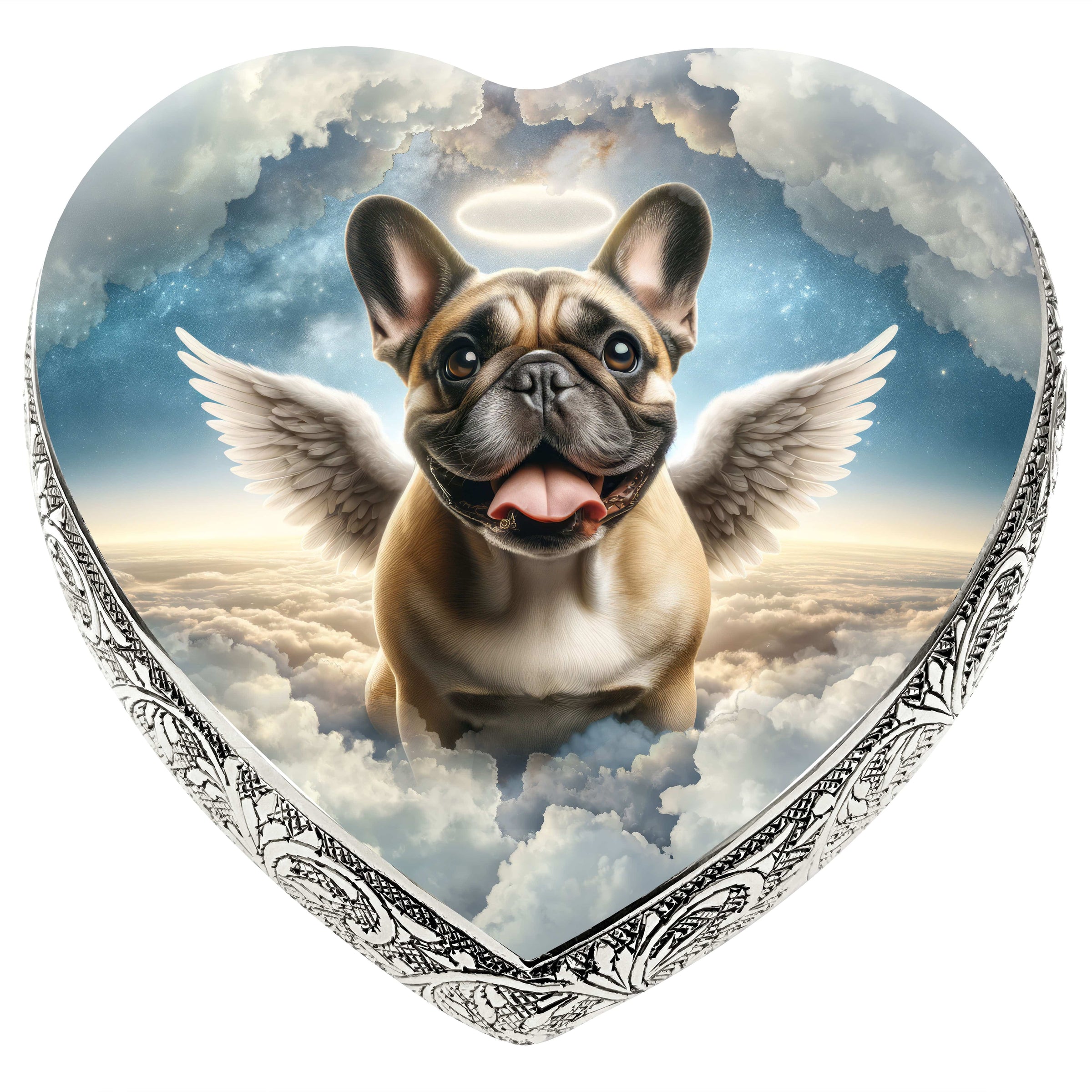 French Bulldog Dog Urn - Cherubic Charm Urn for Dog Ashes
