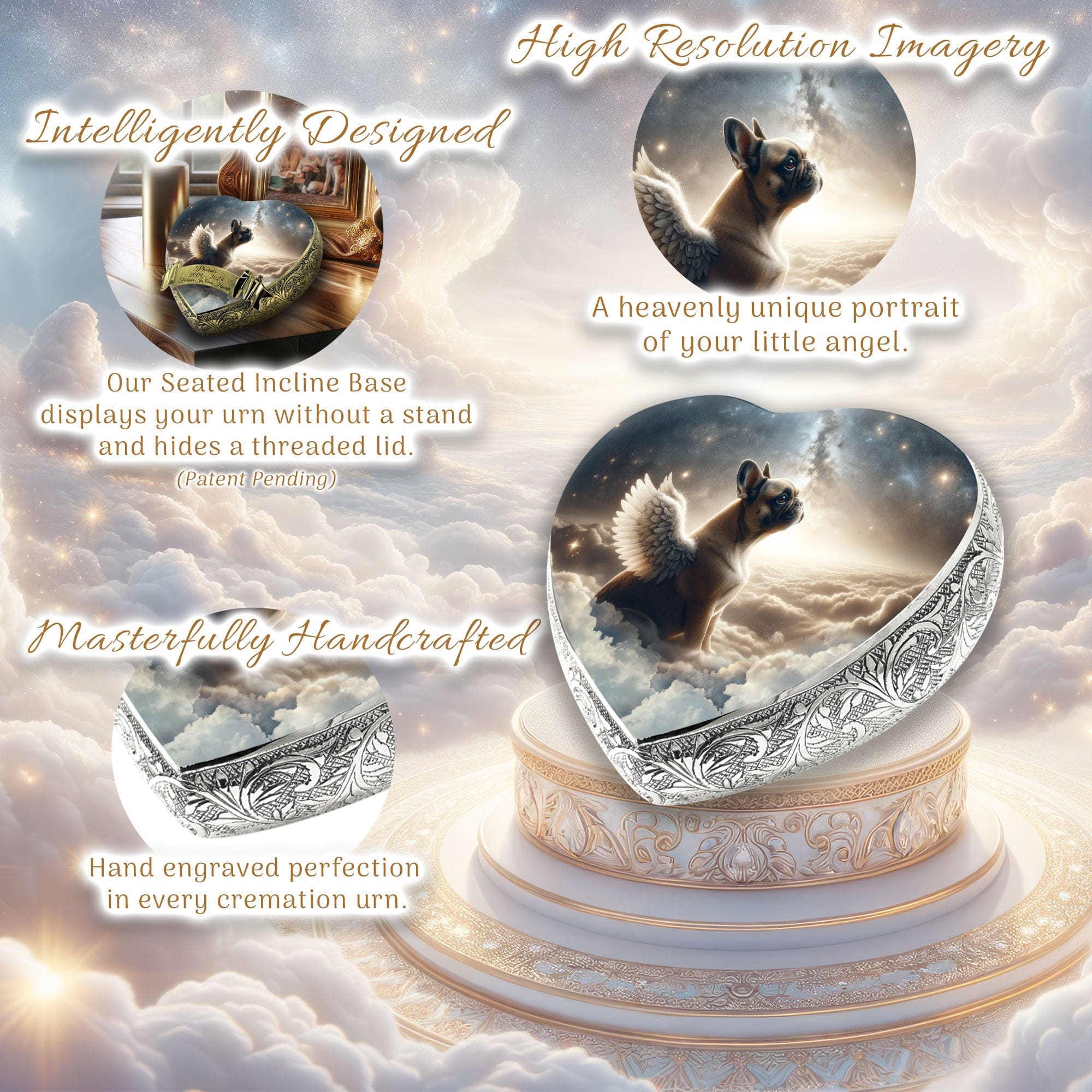 French Bulldog Dog Urn - Milky Way Whisper Urn for Dog Ashes