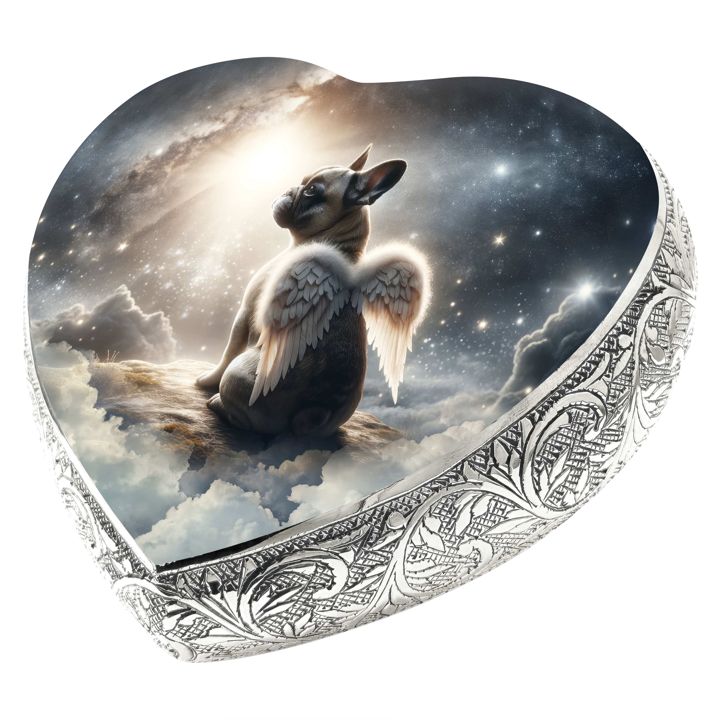 French Bulldog Dog Urn - Solar Sparkle Urn for Dog Ashes