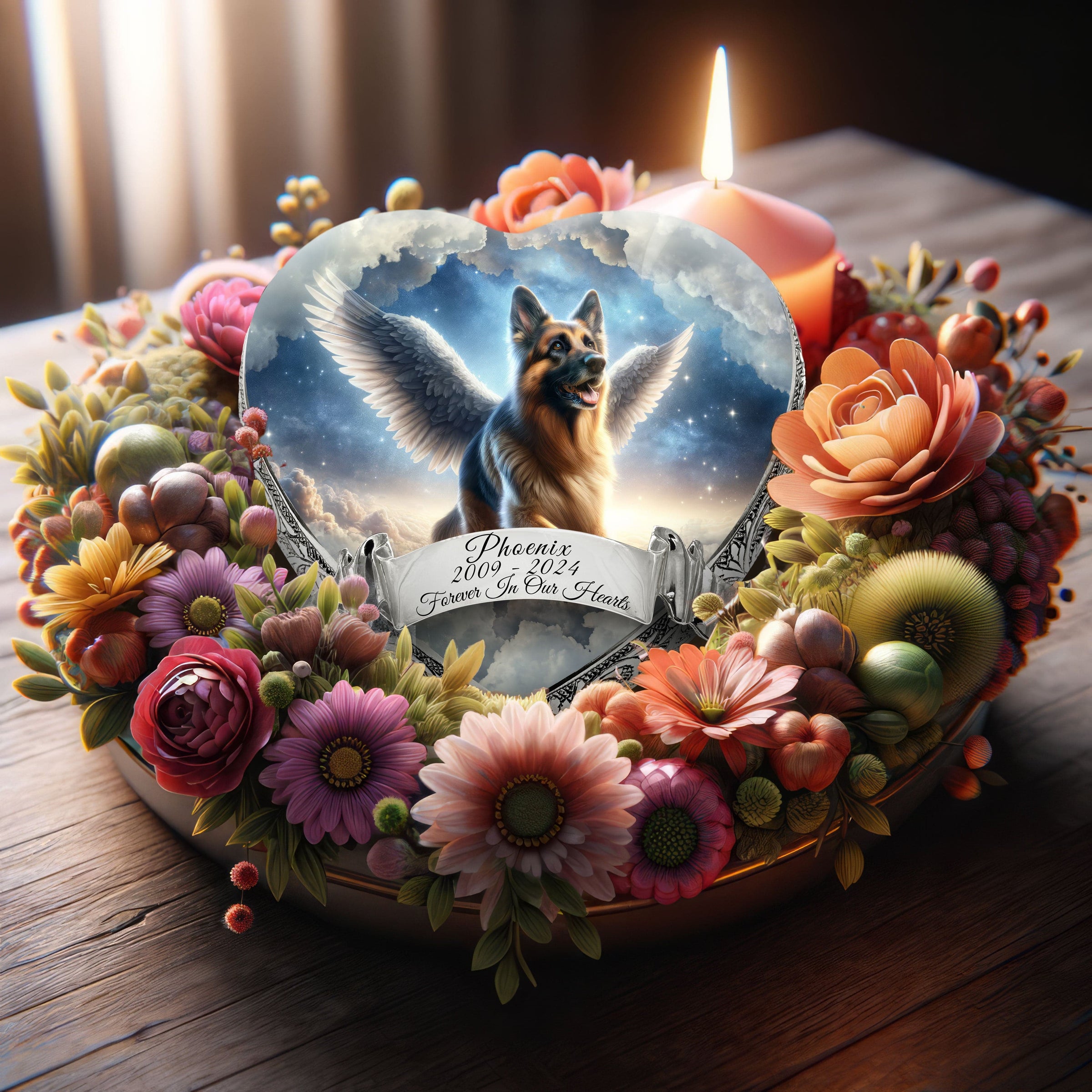 German Shepherd Dog Urn - Astral Voyage Urn for Dog Ashes