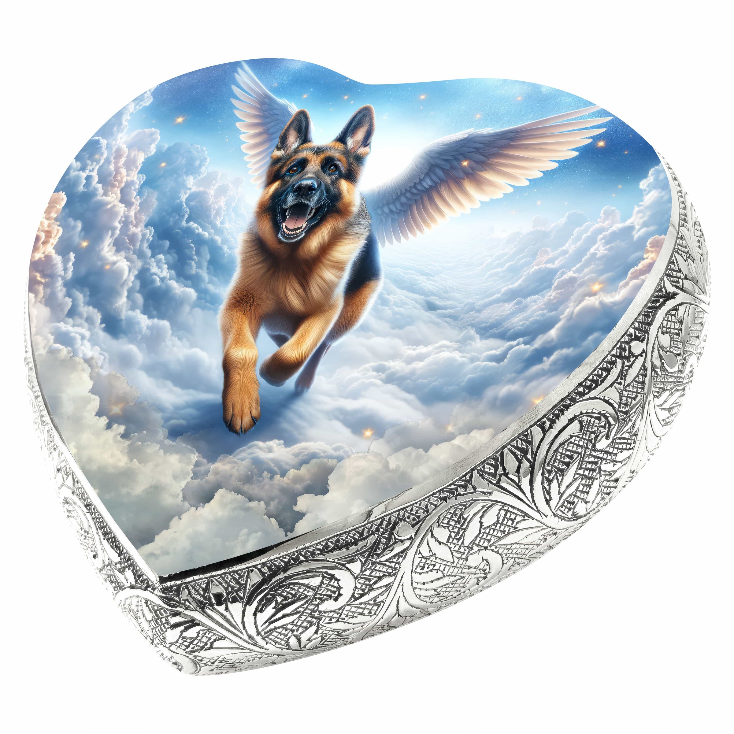 German Shepherd Dog Urn - Zodiac Zen Urn for Dog Ashes