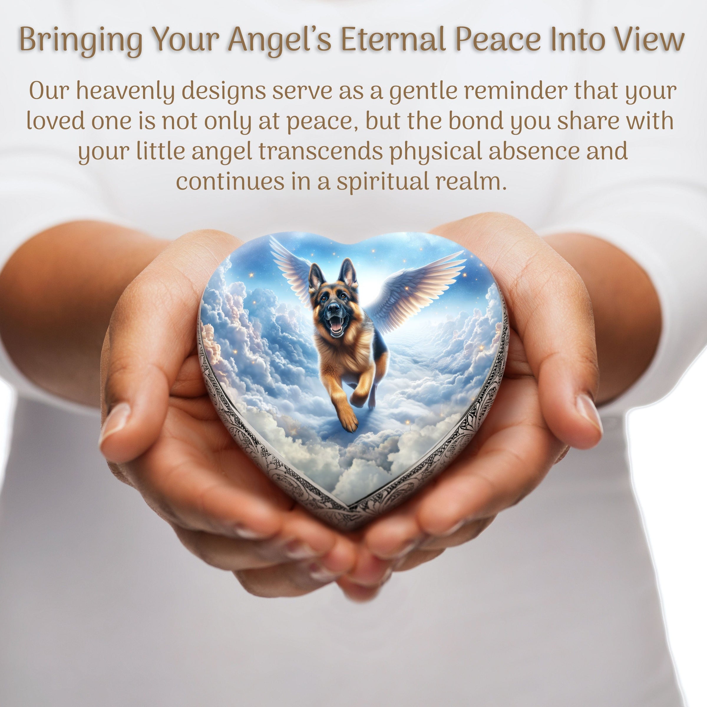 German Shepherd Dog Urn - Zodiac Zen Urn for Dog Ashes