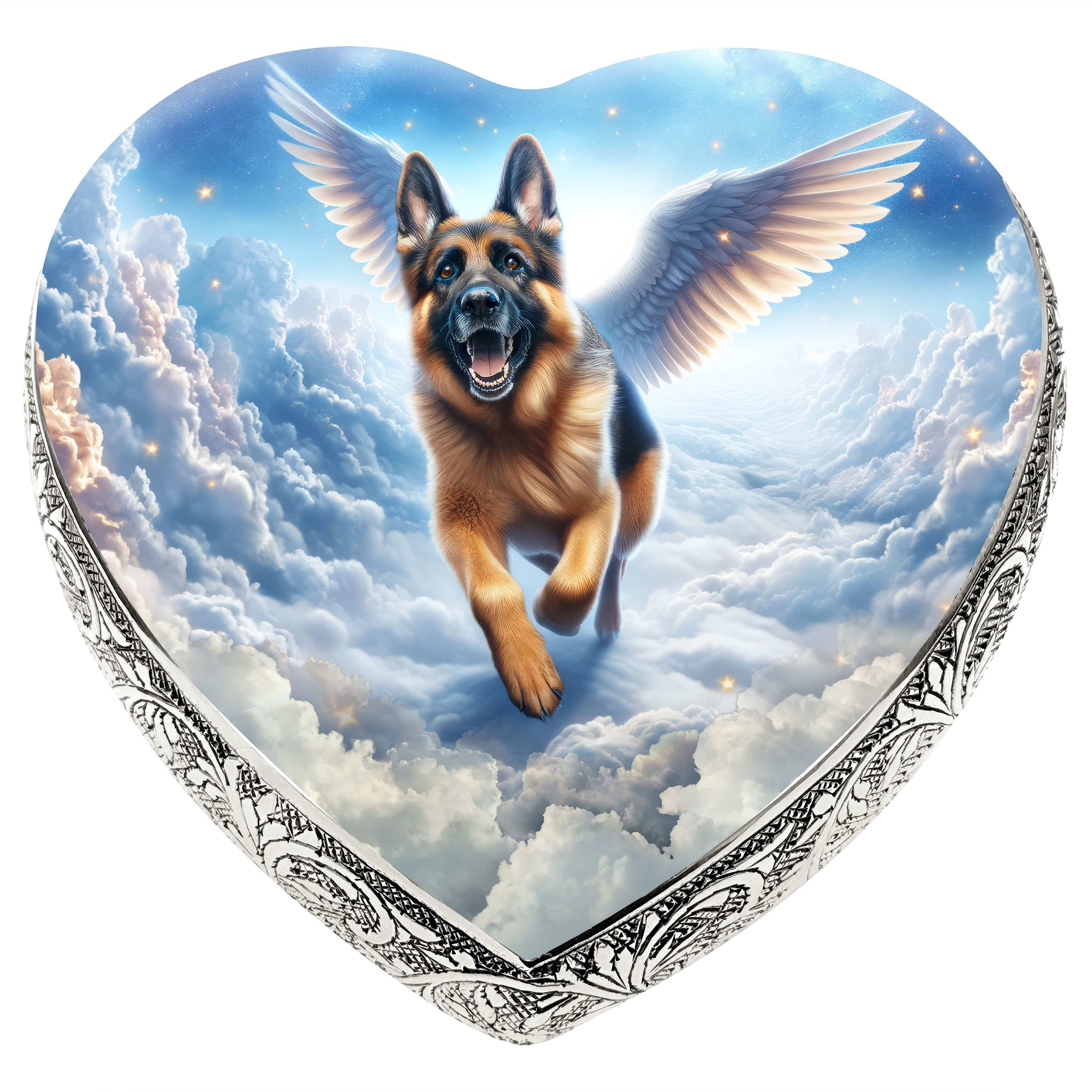 German Shepherd Dog Urn - Zodiac Zen Urn for Dog Ashes