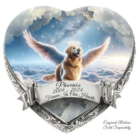 Golden Retriever Dog Urn - Angelic Veil Urn for Dog Ashes