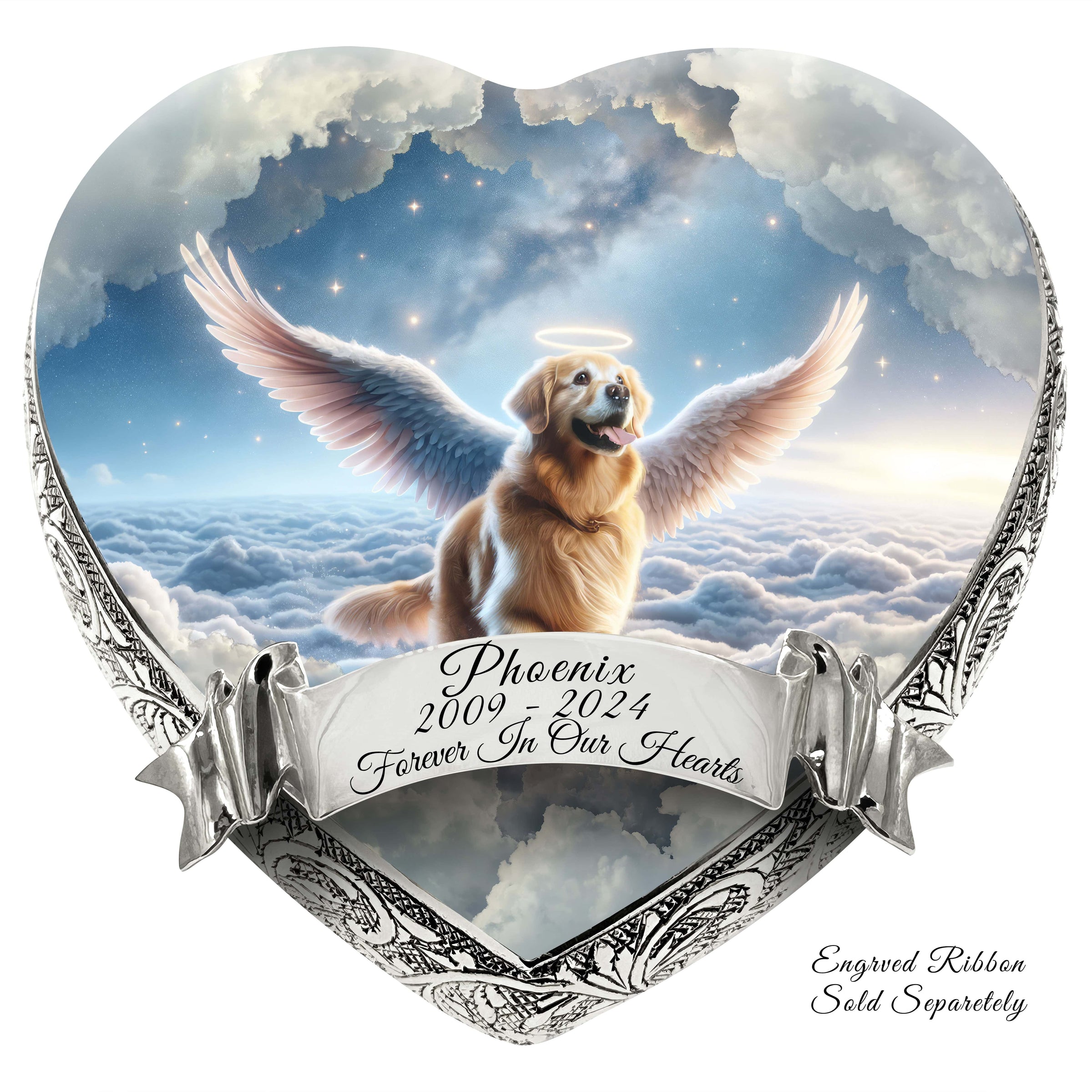 Golden Retriever Dog Urn - Angelic Veil Urn for Dog Ashes