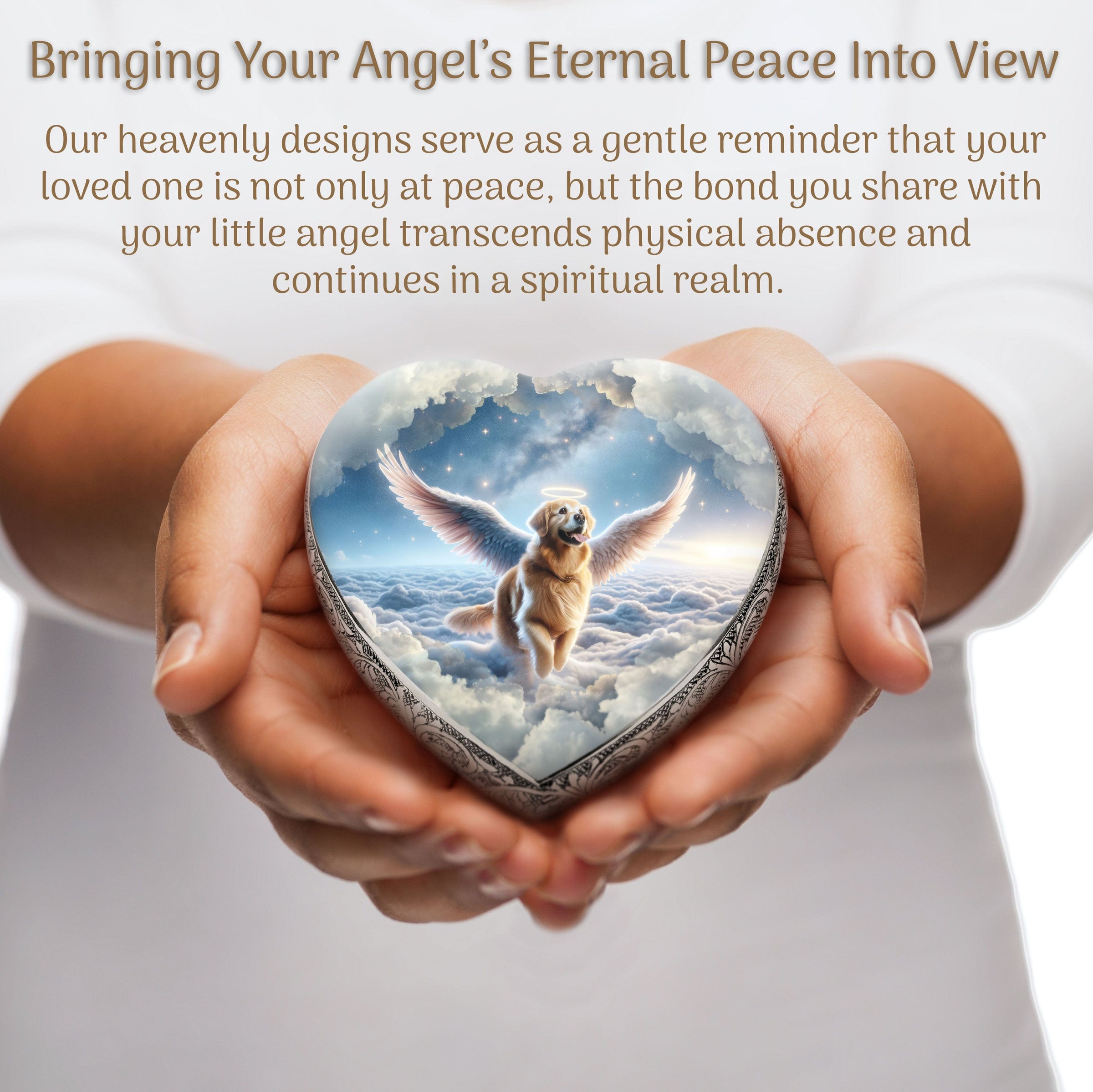 Golden Retriever Dog Urn - Angelic Veil Urn for Dog Ashes