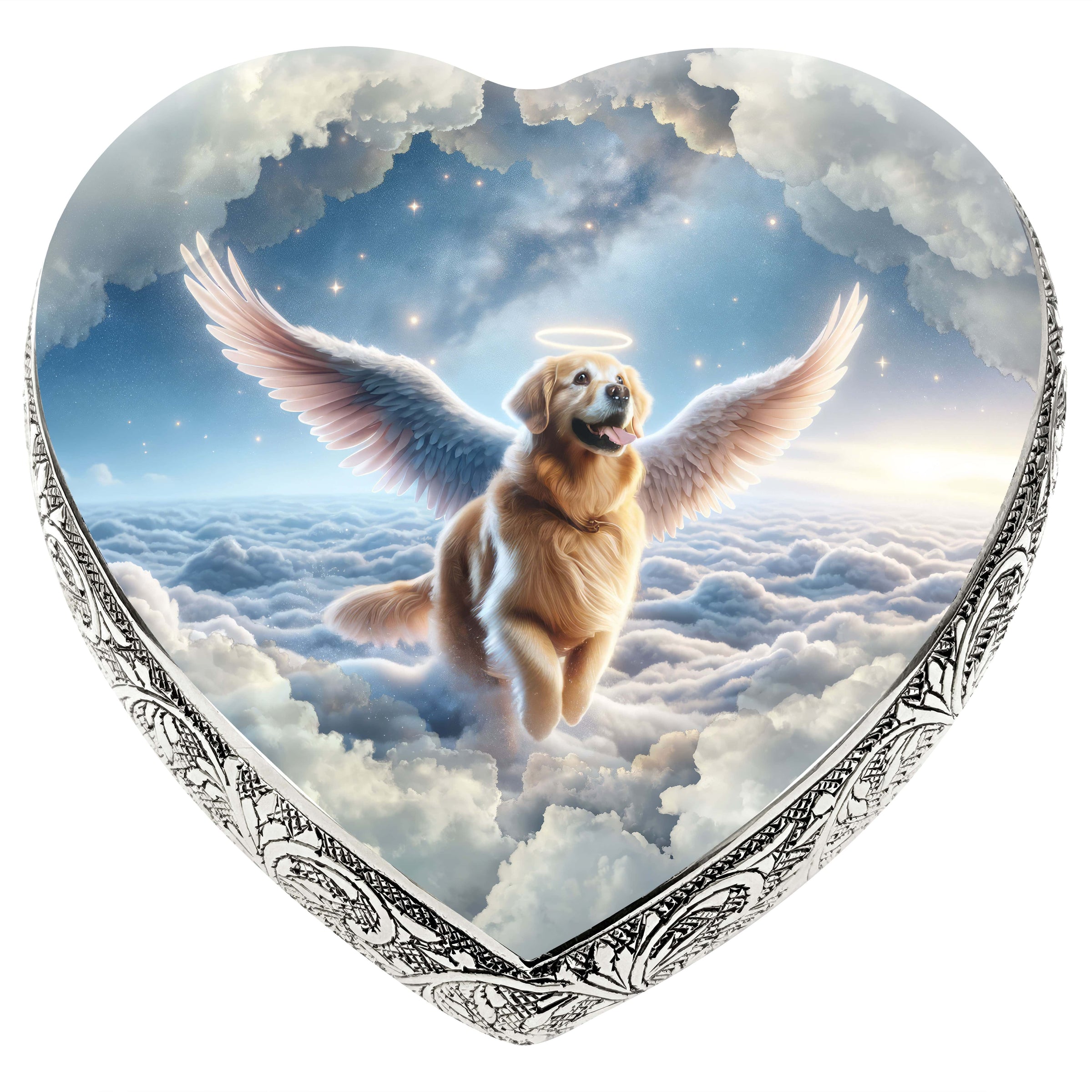 Golden Retriever Dog Urn - Angelic Veil Urn for Dog Ashes