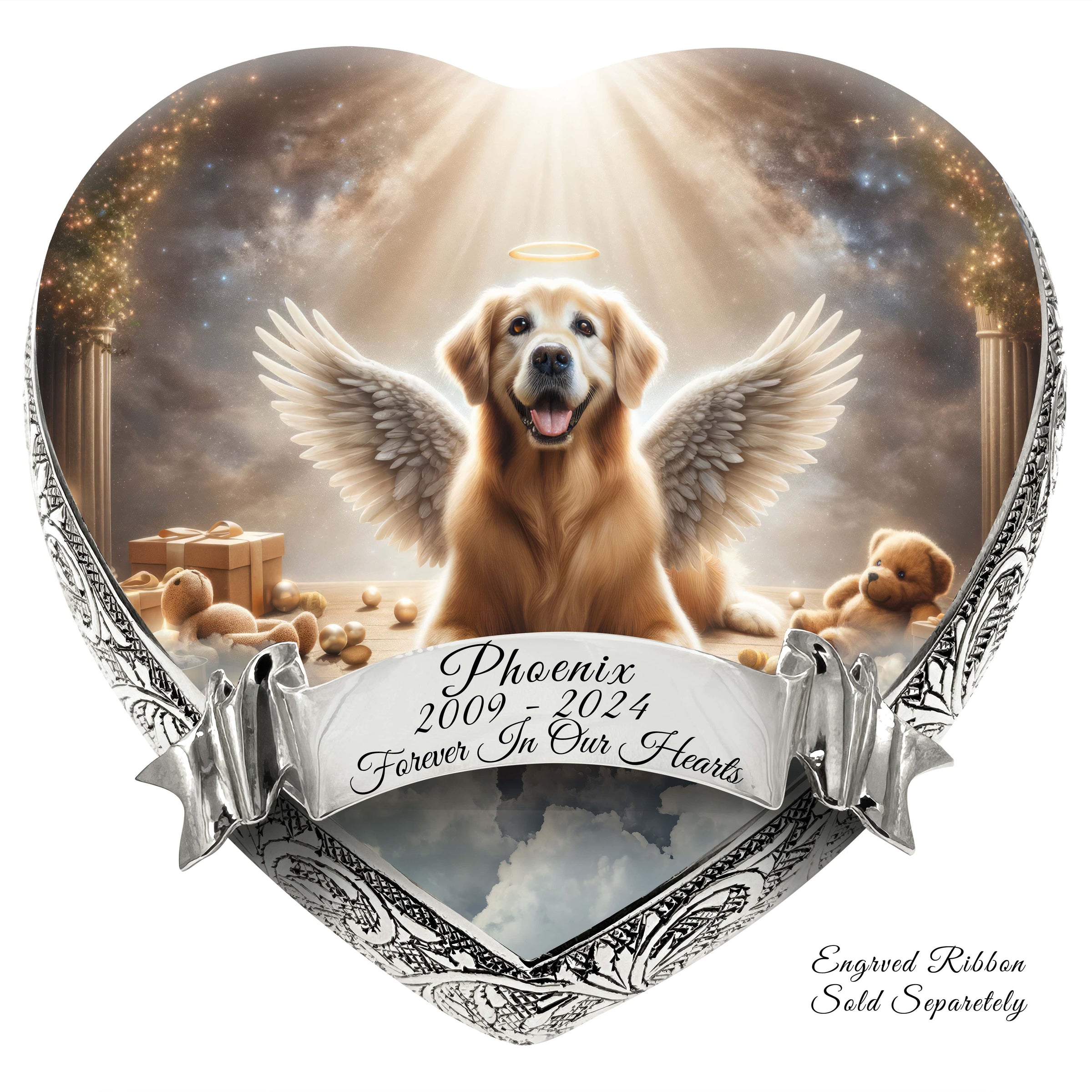 Golden Retriever Dog Urn - Empyrean Elegance Urn for Dog Ashes