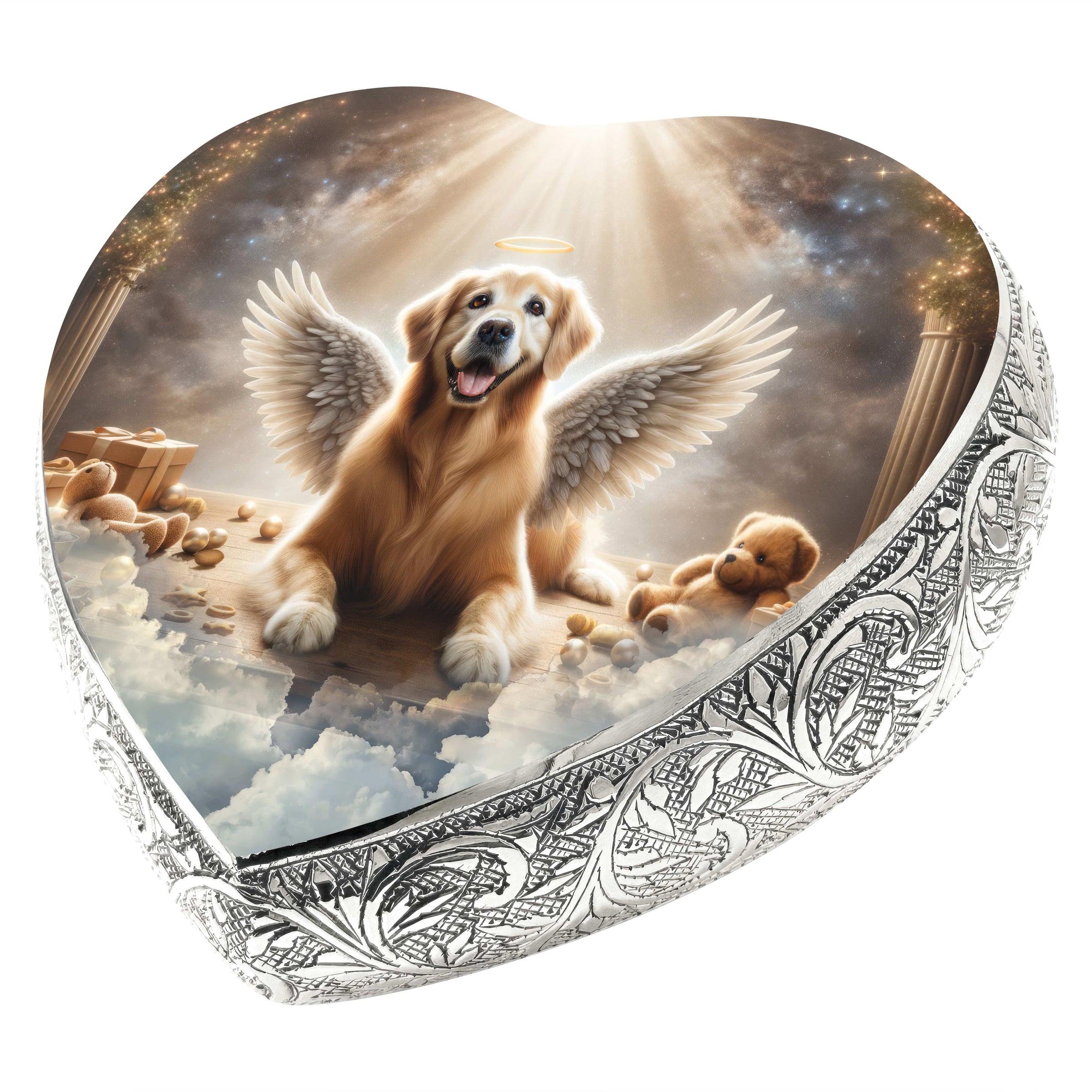 Golden Retriever Dog Urn - Empyrean Elegance Urn for Dog Ashes