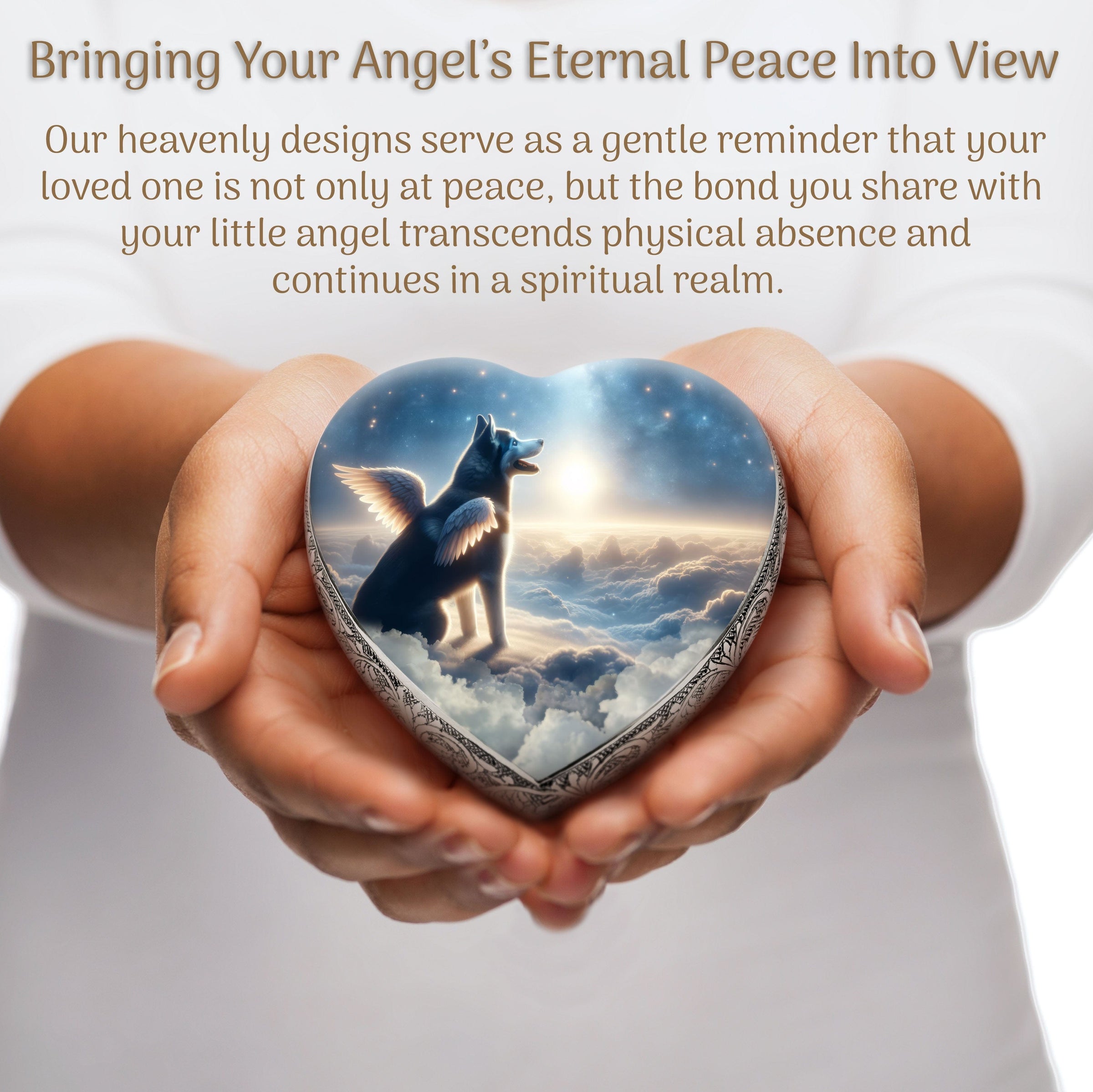 Husky Dog Urn - Celestial Canvas Urn for Dog Ashes