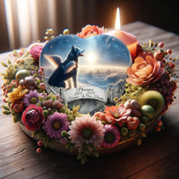 Husky Dog Urn - Celestial Canvas Urn for Dog Ashes