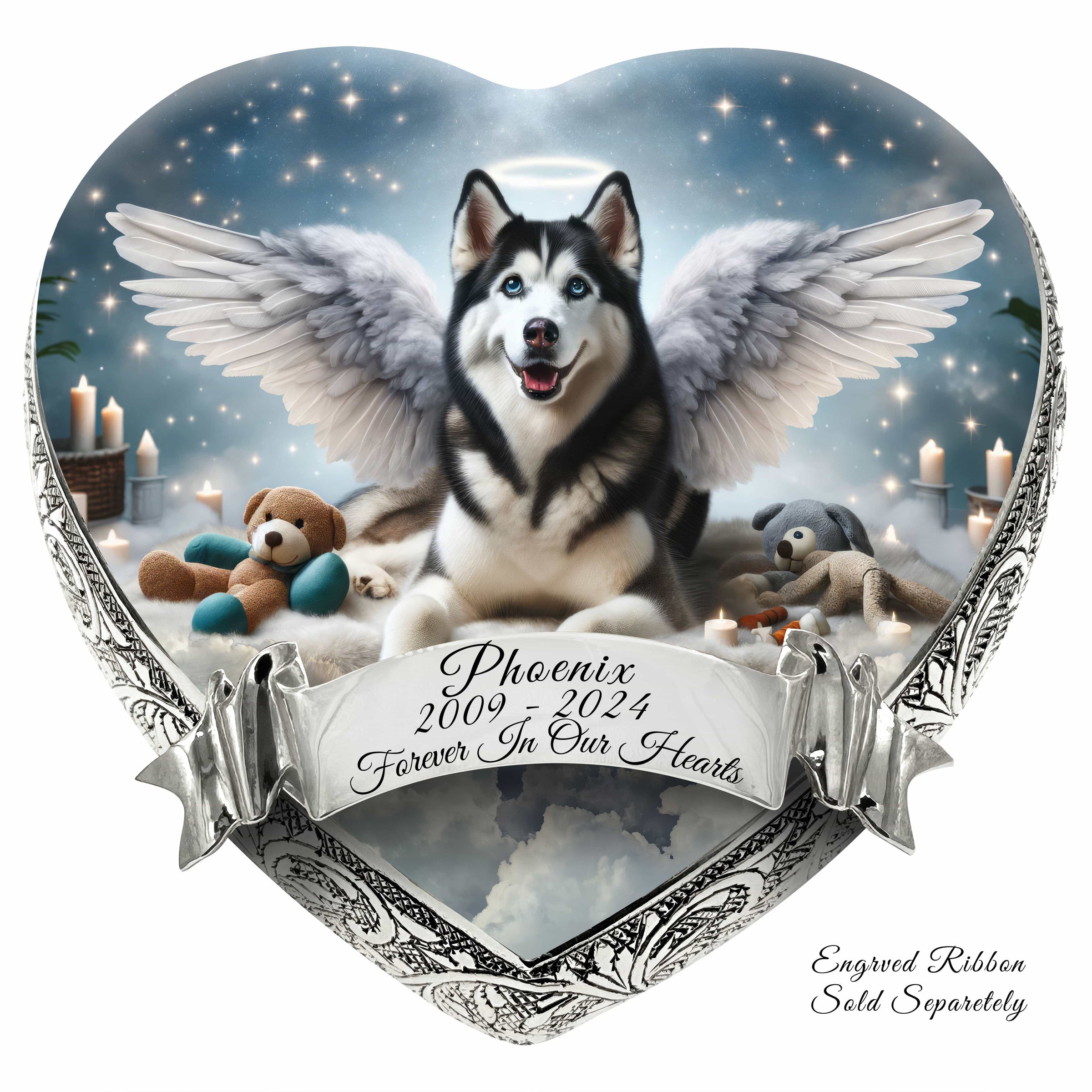 Husky Dog Urn - Edenic Splendor Urn for Dog Ashes