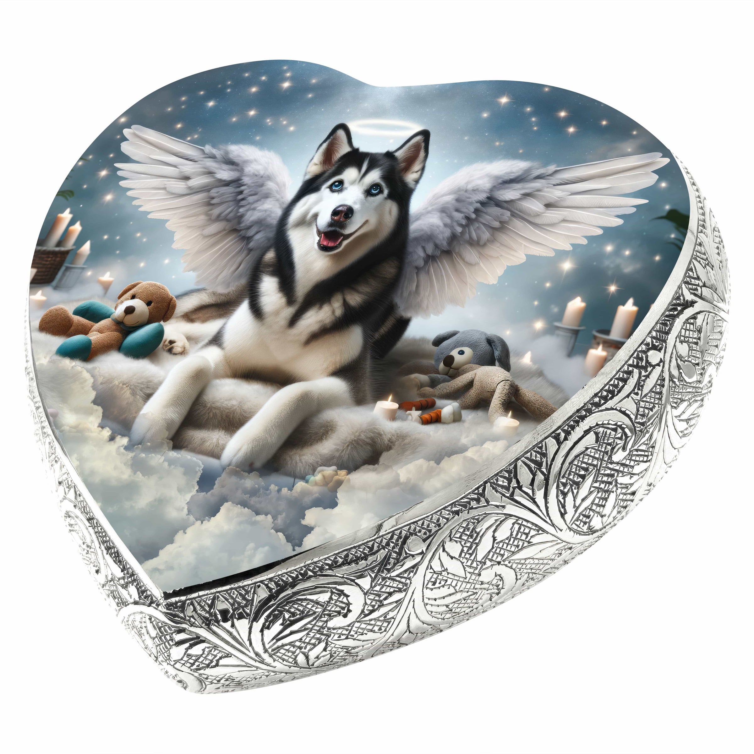 Husky Dog Urn - Edenic Splendor Urn for Dog Ashes