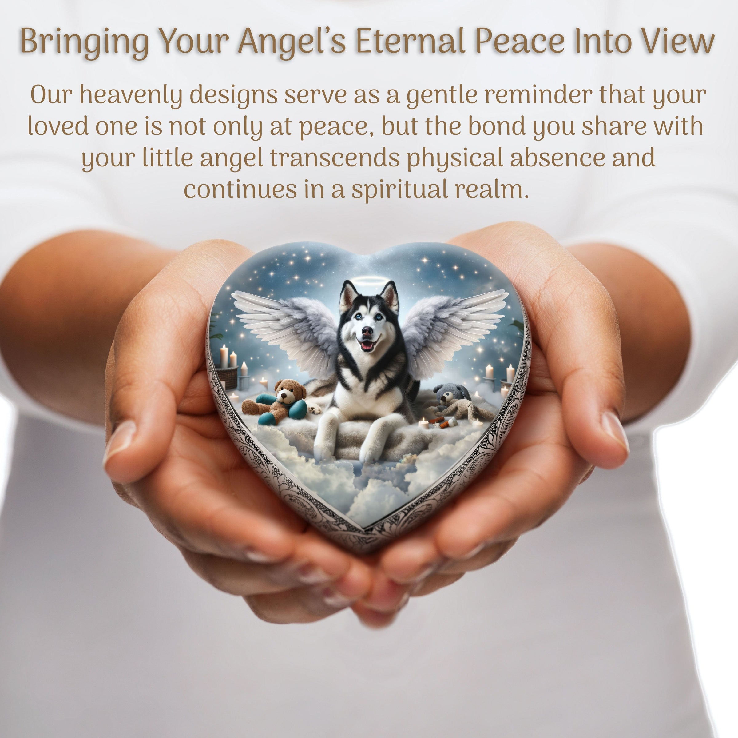 Husky Dog Urn - Edenic Splendor Urn for Dog Ashes