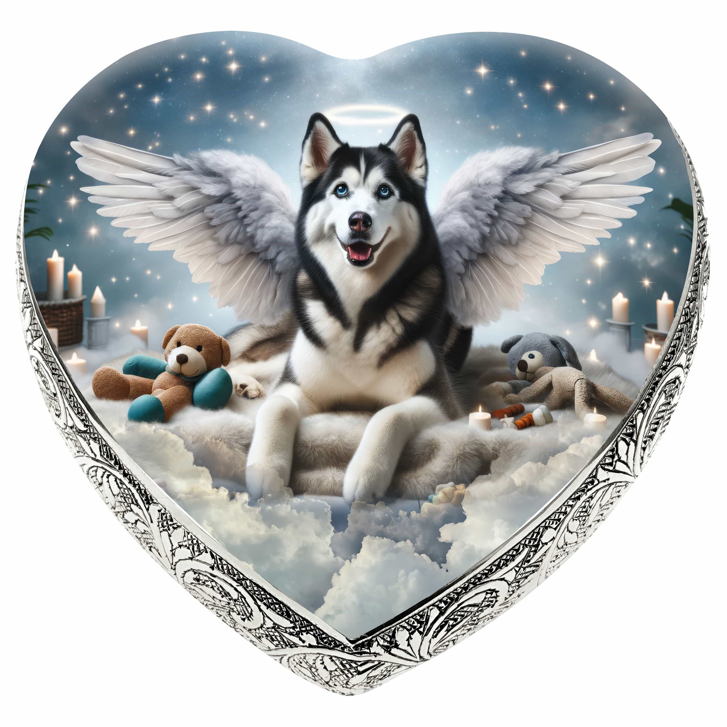 Husky Dog Urn - Edenic Splendor Urn for Dog Ashes