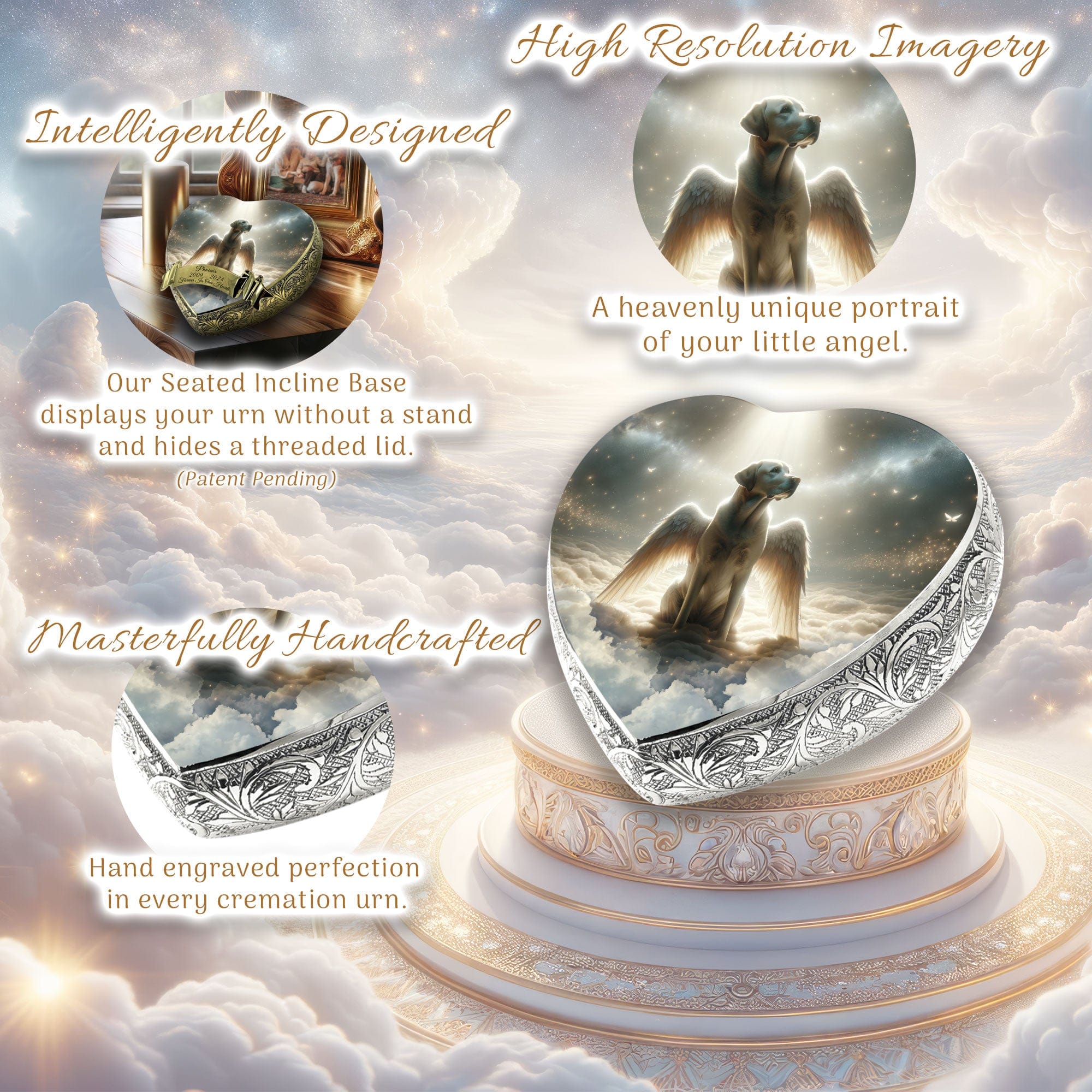 Labrador Retriever Dog Urn - Angelic Light Urn for Dog Ashes