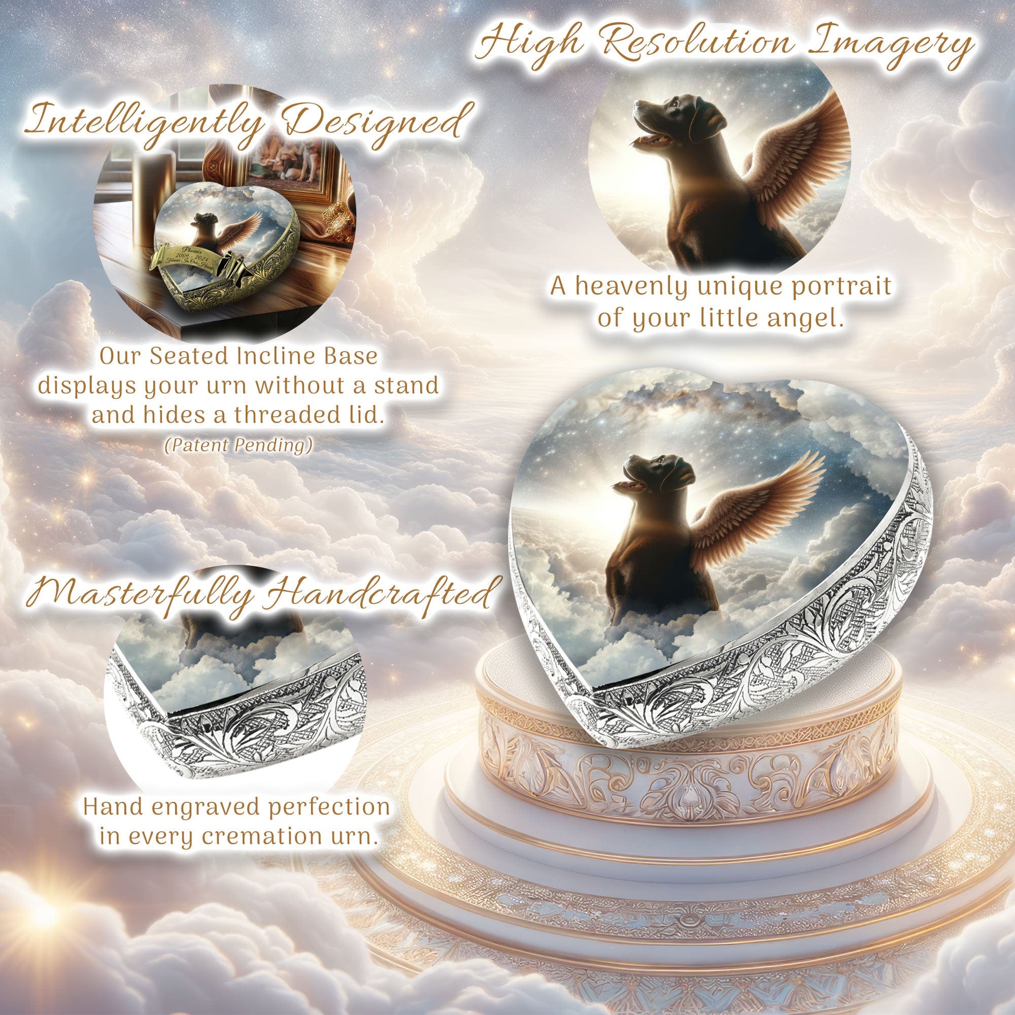 Labrador Retriever Dog Urn - Twilight Haze Urn for Dog Ashes