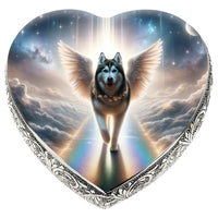 Siberian Husky Dog Urn - Rainbow Bridge Urn for Dog Ashes
