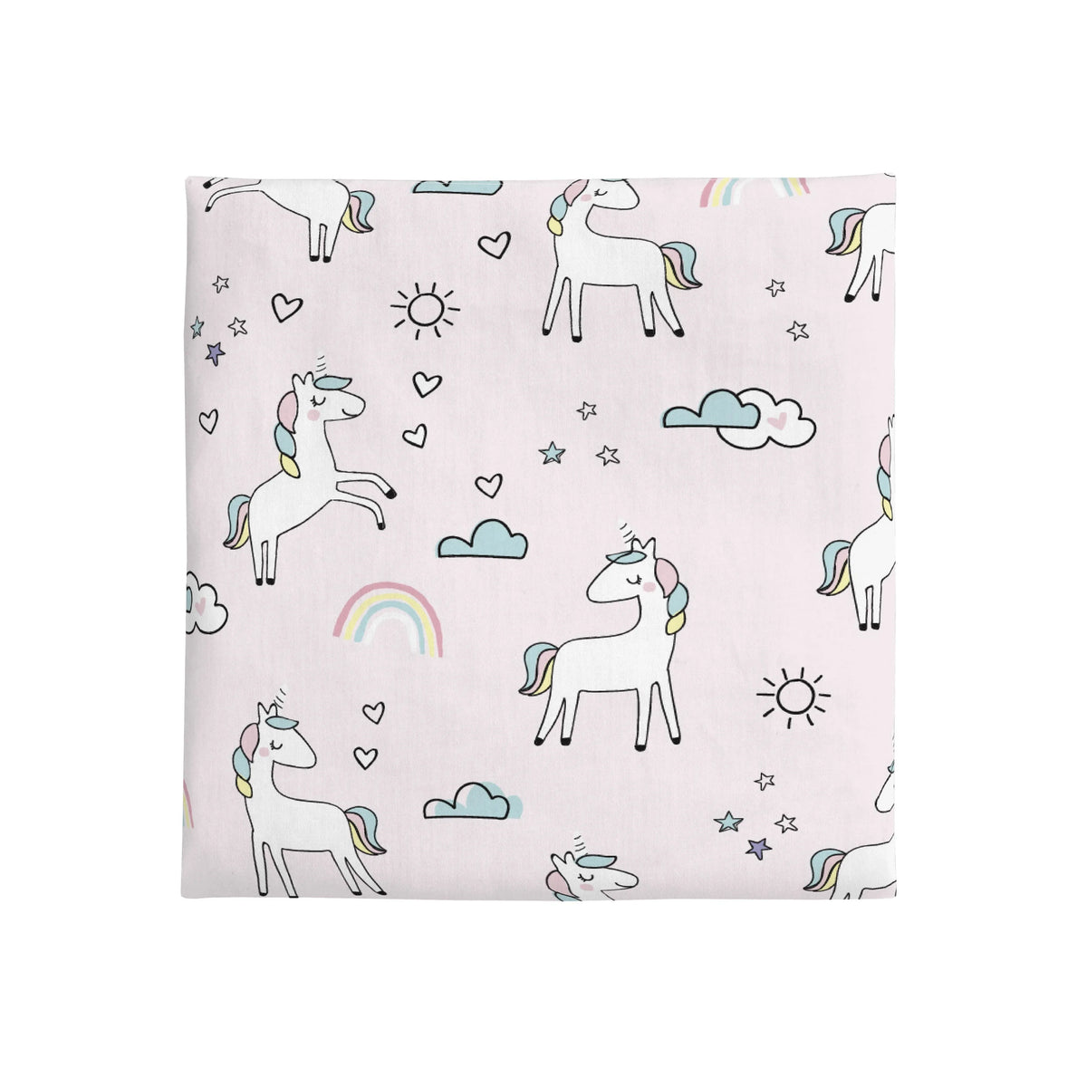 NoJo Super Soft Pink Unicorn Nursery Mini Crib Fitted Sheet - BIG FRENCHIES