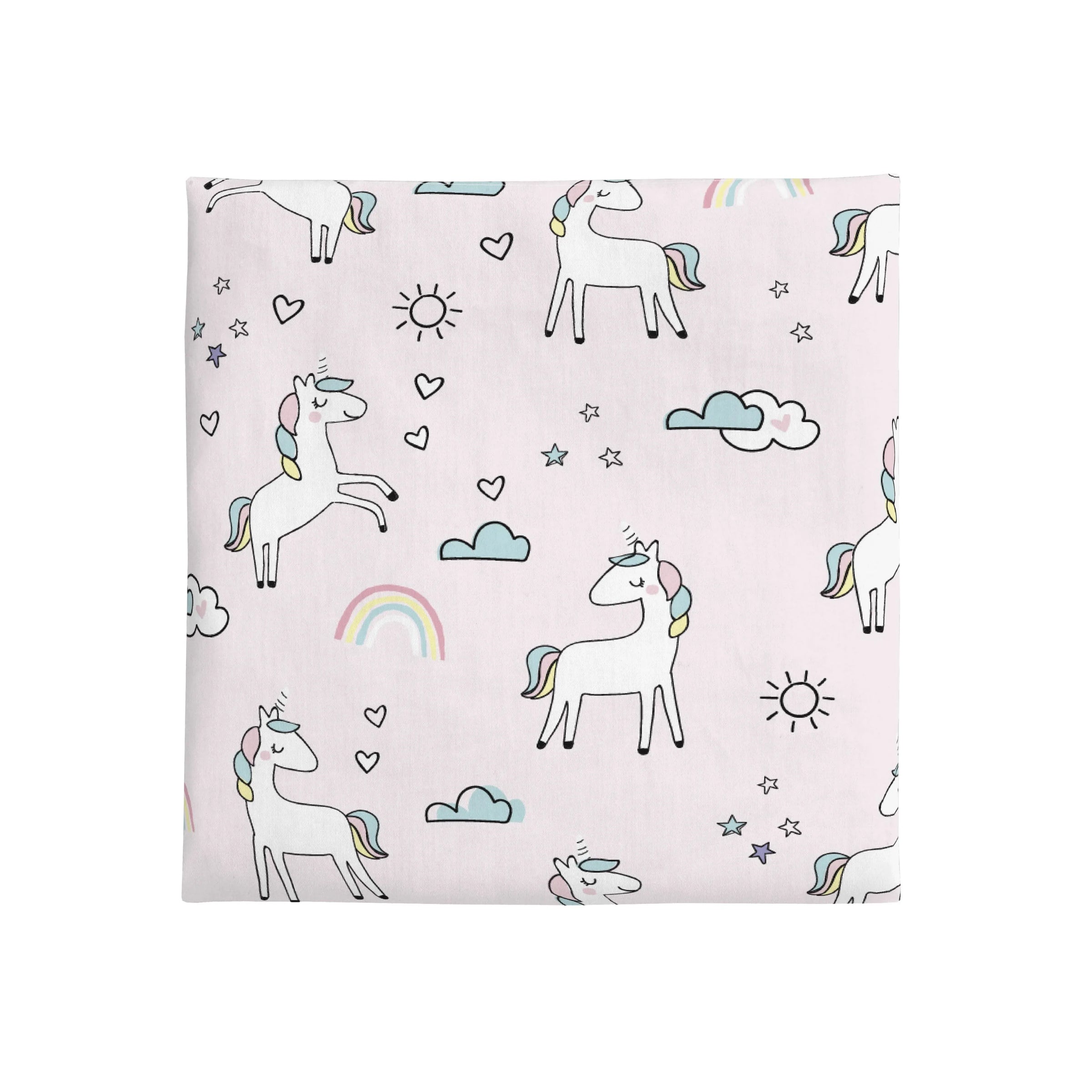 NoJo Super Soft Pink Unicorn Nursery Mini Crib Fitted Sheet - BIG FRENCHIES