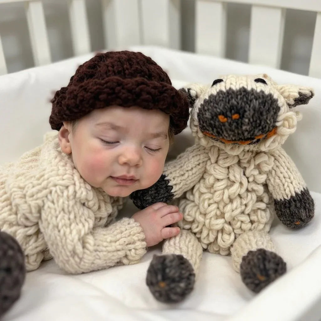 Wool Knit Buddy | Sawyer the Sheep - BIG FRENCHIES