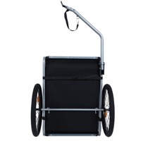 Large Folding Bike Trailer For Dogs 120LB Capacity All-Terrain Pet Carrier, Durable Steel Frame For Cycling, Jogging, Ca