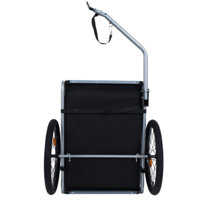 Large Folding Bike Trailer For Dogs 120LB Capacity All-Terrain Pet Carrier, Durable Steel Frame For Cycling, Jogging, Ca