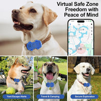 Dog GPS Tracker Real Time, Anti-Lost Pet Tracker With Geofence, Flash Light And Sound Alarm, Unlimited Distance Tracking