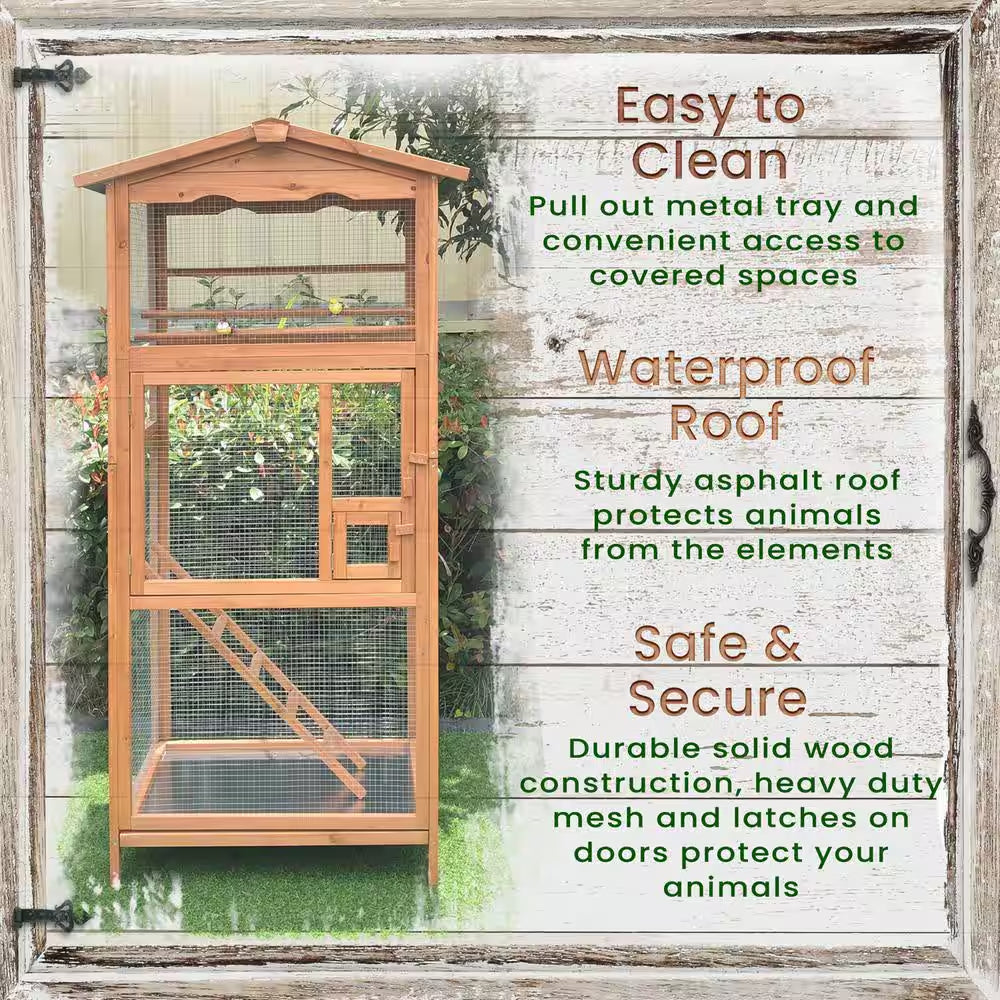 Outdoor Wooden Bird Cage - BIG FRENCHIES