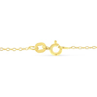 Yellow Color Plated Sterling Silver Diamond Station Necklace (1/2 cttw, K-L Color, I2-I3 Clarity)