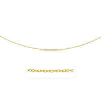 2.5mm 14k Yellow Gold Pendant Chain with Textured Links