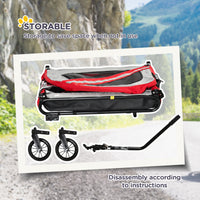 2-in-1 Pet Bike Trailer for Small Medium Dogs, Road-Visibility Dog Stroller Bicycle Carrier, Weather-Strong Bike Wagon T
