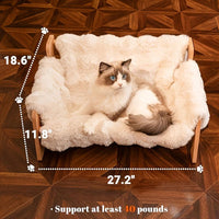 Cat Sofa Bed, Soft Plush Pet Sofa With Removable And Washable Cover, Non-slip Edge, Suitable For Indoor Cats And Small D
