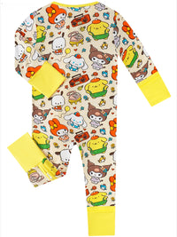 PoshTOT Sanrio Cinnamoroll Bamboo Baby Convertible Zippy Romper