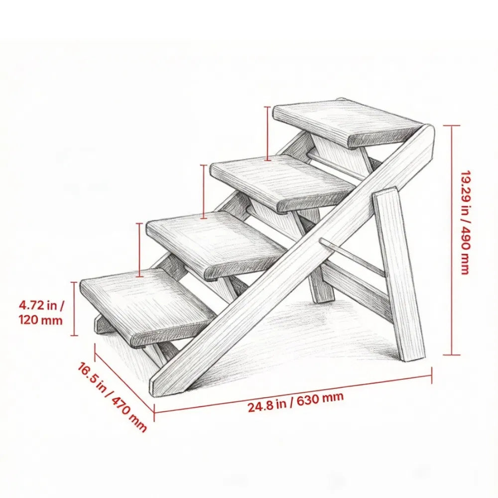 Pet Stairs with Non-Slip for Closet