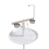 PawHut Bird Stand With Wheels, Perches, Feed Bowls, Round Tray For Parrot